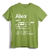 ALEX Definition Personalized Name Funny Birthday Gift Idea T-Shirt - Unique Gift for Him/Her, Customized Family Apparel