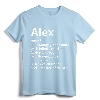 ALEX Definition Personalized Name Funny Birthday Gift Idea T-Shirt - Unique Gift for Him/Her, Customized Family Apparel