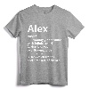 ALEX Definition Personalized Name Funny Birthday Gift Idea T-Shirt - Unique Gift for Him/Her, Customized Family Apparel
