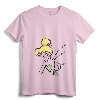 Womens Disney Peter Pan Tinker Bell Sketch Profile V-Neck T-Shirt - Officially Licensed Apparel for Women