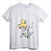 Womens Disney Peter Pan Tinker Bell Sketch Profile V-Neck T-Shirt - Officially Licensed Apparel for Women