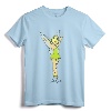Disney Peter Pan Tinker Bell Watercolor Sketch T-Shirt - Official Vintage Disney Apparel for Women, Men, Youth, Toddlers
