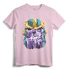 Marvel Thanos Low Poly Geometric Art Head Graphic T-Shirt - Official Marvel Tee with Classic Fit and Double-Needle Hem