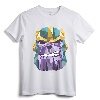 Marvel Thanos Low Poly Geometric Art Head Graphic T-Shirt - Official Marvel Tee with Classic Fit and Double-Needle Hem