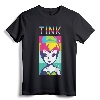 Disney Peter Pan Tinker Bell Color Block Portrait T-Shirt - Officially Licensed Lightweight Tee with Double-Needle Sleeve