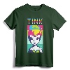 Disney Peter Pan Tinker Bell Color Block Portrait T-Shirt - Officially Licensed Lightweight Tee with Double-Needle Sleeve