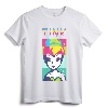 Disney Peter Pan Tinker Bell Color Block Portrait T-Shirt - Officially Licensed Lightweight Tee with Double-Needle Sleeve