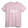 Funny Tired Dad Low Battery Drained T-Shirt for Daddy - Novelty Gift Tee for Exhausted Fathers and Hardworking Dads