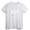 Funny Tired Dad Low Battery Drained T-Shirt for Daddy - Novelty Gift Tee for Exhausted Fathers and Hardworking Dads
