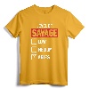 Level Of Savage Low Medium Aries Shirt - Novelty Humor T-Shirt for Zodiac Sign Enthusiasts