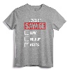 Level Of Savage Low Medium Aries Shirt - Novelty Humor T-Shirt for Zodiac Sign Enthusiasts