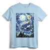 Disney Peter Pan Tinker Bell Starry Night Portrait T-Shirt - Officially Licensed Classic Fit Tee for Disney Fans