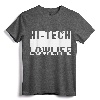 Cyberpunk Hi-Tech Low Life Block T-Shirt - Futuristic Streetwear Tee for Tech Enthusiasts and Fashion-forward Individuals