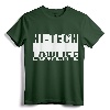 Cyberpunk Hi-Tech Low Life Block T-Shirt - Futuristic Streetwear Tee for Tech Enthusiasts and Fashion-forward Individuals