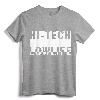 Cyberpunk Hi-Tech Low Life Block T-Shirt - Futuristic Streetwear Tee for Tech Enthusiasts and Fashion-forward Individuals
