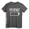 Low Patience Shirt Low Battery Patience T-Shirt - Funny Parenting Tee for Moms and Dads, Perfect Mother's Day or Father's Day Gift