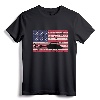 Patriotic Bell 407 Helicopter American Flag T-Shirt - Vintage Distressed Aviation Apparel for Helicopter Pilots and Crew