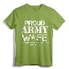Proud Army Wife T-Shirt for Military Wife - My Soldier My Hero, Army Mom Graphic Design Tee