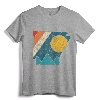 Arkansas Vintage State Map Mountains Hiking Pride Gift T-Shirt - Outdoor Apparel for Hikers, Campers, and Rock Climbers
