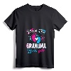 Women's Pink Or Blue Grandma Loves You Gender Reveal Baby Shower V-Neck T-Shirt - Supportive Grandma-to-Be Apparel for Gender Reveal Party and Pregnancy Announcements