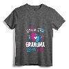 Women's Pink Or Blue Grandma Loves You Gender Reveal Baby Shower V-Neck T-Shirt - Supportive Grandma-to-Be Apparel for Gender Reveal Party and Pregnancy Announcements