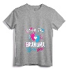 Women's Pink Or Blue Grandma Loves You Gender Reveal Baby Shower V-Neck T-Shirt - Supportive Grandma-to-Be Apparel for Gender Reveal Party and Pregnancy Announcements