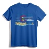 Vintage Brown Trout Colorado Flag Fly Fishing T-Shirt for Men - Distressed Colorado Flag Design, Perfect for Trout Fishermen