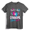 Pink Or Blue Grandpa Loves You T Shirt Gender Reveal Baby T-Shirt - Cute Family Gender Reveal Party Attire for New Grandparents