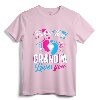 Pink Or Blue Grandpa Loves You T Shirt Gender Reveal Baby T-Shirt - Cute Family Gender Reveal Party Attire for New Grandparents