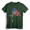 AR-15 Assault Rifle USA Flag T-Shirt - Vintage American Flag Gun Tee for Second Amendment Supporters