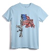 AR-15 Assault Rifle USA Flag T-Shirt - Vintage American Flag Gun Tee for Second Amendment Supporters