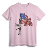 AR-15 Assault Rifle USA Flag T-Shirt - Vintage American Flag Gun Tee for Second Amendment Supporters