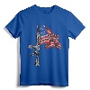 AR-15 Assault Rifle USA Flag T-Shirt - Vintage American Flag Gun Tee for Second Amendment Supporters