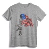 AR-15 Assault Rifle USA Flag T-Shirt - Vintage American Flag Gun Tee for Second Amendment Supporters