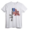 AR-15 Assault Rifle USA Flag T-Shirt - Vintage American Flag Gun Tee for Second Amendment Supporters