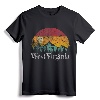 West Virginia 70s 80s Retro Vintage Mountain Ski Hiking Camp T-Shirt - Matching Family Distressed Graphic Tee for Men Women Kids
