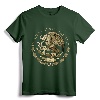 Mexico Coat of Arms T-Shirt in Sepia - Authentic Mexican Flag Tee with Eagle, Hawk, and Snake Design