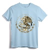 Mexico Coat of Arms T-Shirt in Sepia - Authentic Mexican Flag Tee with Eagle, Hawk, and Snake Design