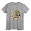 Mexico Coat of Arms T-Shirt in Sepia - Authentic Mexican Flag Tee with Eagle, Hawk, and Snake Design