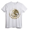 Mexico Coat of Arms T-Shirt in Sepia - Authentic Mexican Flag Tee with Eagle, Hawk, and Snake Design