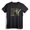 Officially Licensed MTV Music Television Camouflage Logo T-Shirt - Retro Tee with Classic Fit and Double-Needle Hem