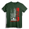 RED Friday Military US Army Remember Everyone Deployed T-Shirt - Patriotic Tee for Veterans & Supporters, USA Flag Lightweight Apparel