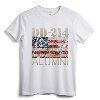 DD-214 Alumni Military Veteran Vintage American Flag T-Shirt - Patriotic Apparel for Retired Service Members