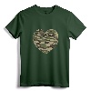 Camo Heart Valentine's Day Camouflage Military Tactical T-Shirt - Funny Camo Tee for Men, Women, and Kids