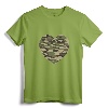 Camo Heart Valentine's Day Camouflage Military Tactical T-Shirt - Funny Camo Tee for Men, Women, and Kids