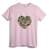 Camo Heart Valentine's Day Camouflage Military Tactical T-Shirt - Funny Camo Tee for Men, Women, and Kids