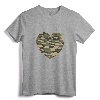 Camo Heart Valentine's Day Camouflage Military Tactical T-Shirt - Funny Camo Tee for Men, Women, and Kids