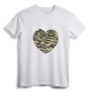 Camo Heart Valentine's Day Camouflage Military Tactical T-Shirt - Funny Camo Tee for Men, Women, and Kids