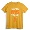 I Battle MS-What's Your Superpower Awareness Ribbon T-Shirt - Motivational Tee for Multiple Sclerosis Warriors