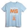 I Battle MS-What's Your Superpower Awareness Ribbon T-Shirt - Motivational Tee for Multiple Sclerosis Warriors